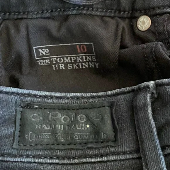 Ralph Lauren Skinny High Rise Black Jeans - Picture 10 of 10